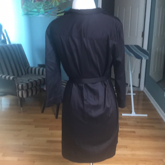 EUC but wrinkles ELI TAHARI BLACK RUFFLE WRAPDRESS - Picture 8 of 8